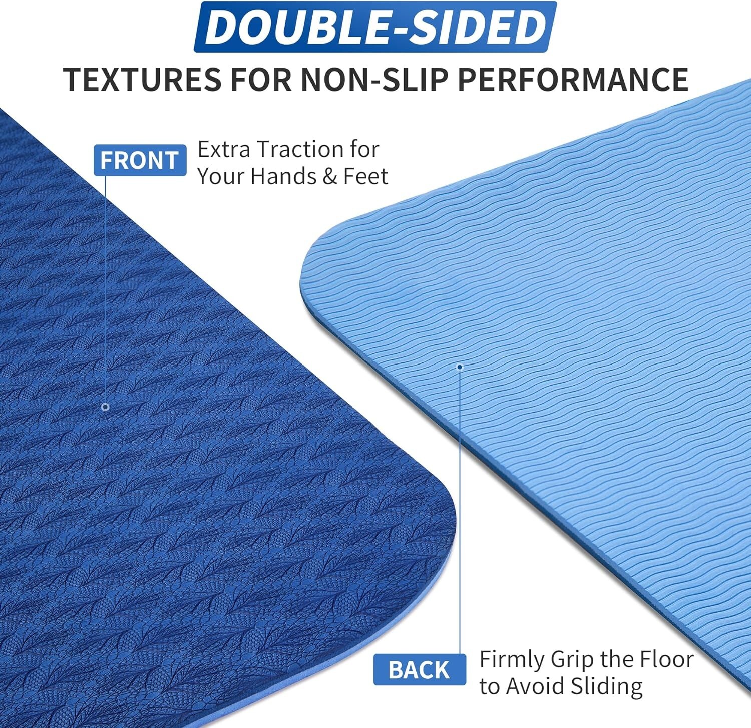 TPE Yoga Mat – Non-slip – Lightweight – 6mm – Comfortable – Long-lasting – Grip