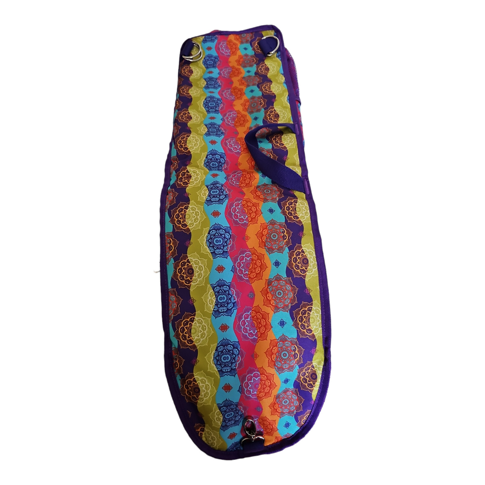 Hand & Helper Yoga Mat Bag Multicolor Pockets Water Bottle Mesh Pockets READ