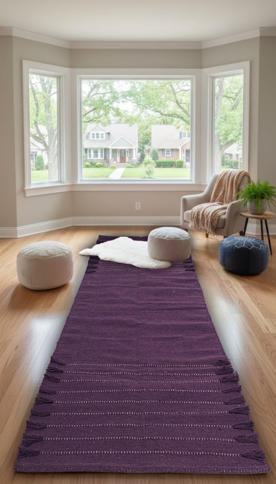 Organic Cotton Yoga Mat Breathable Soft & Durable Non-Slip Natural Mat yoga Rug