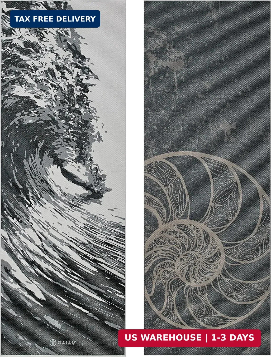 Gaiam Yoga Mat – Premium Print Reversible Extra Thick Non Slip Exercise & Fitnes