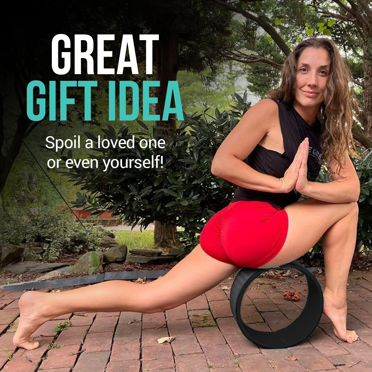 Extra Wide Yoga Wheel, Mini Yoga Wheel – Beginner Friendly Yoga Kit. More Comfor