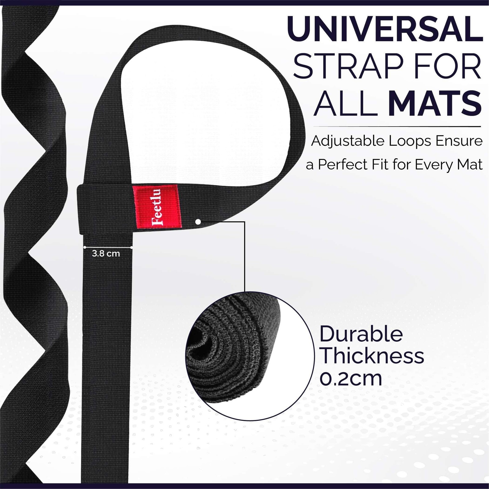 Yoga Mat Straps 2 in 1 – Cotton – Adjustable anti-slip straps for yoga, pilat…