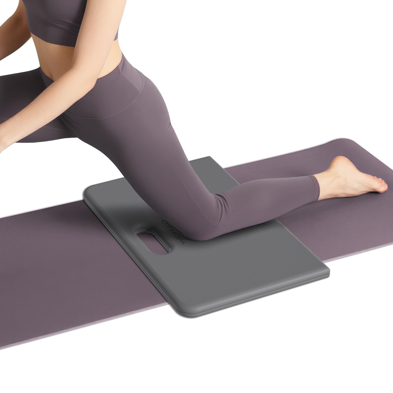 Yoga Knee Pad – Foldable Non-Slip POE Cushion, Folding Support Pad with Handl…