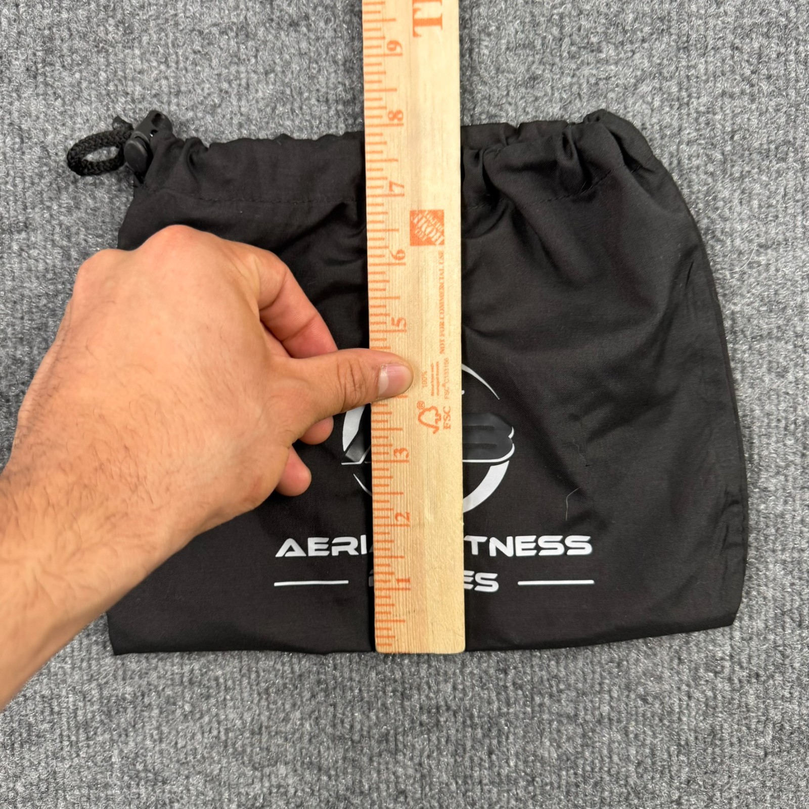 Aerial Fitness Bodies AFB Black Drawstring Storage Bag Yoga Silks Hammock Gear