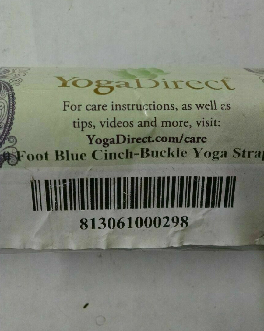 Yoga Strap Yoga Direct 10 Foot Blue Cinch-Buckle