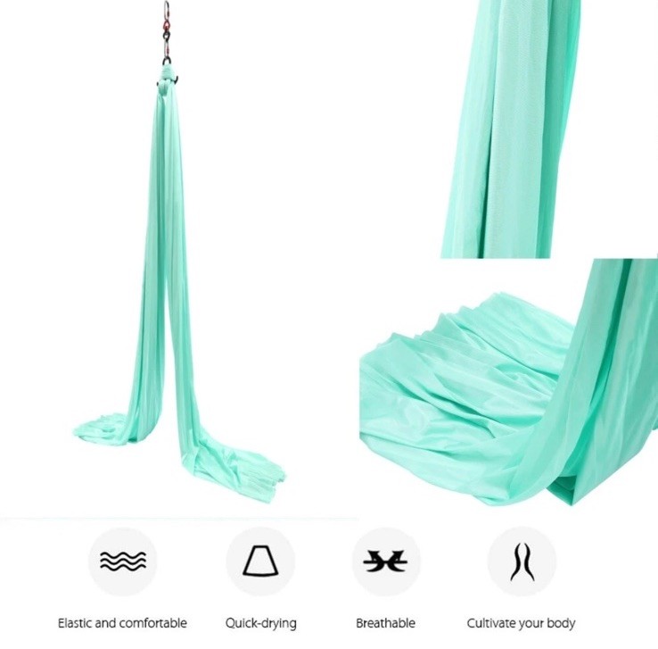 Aerial Yoga Practice Polyester Strap Equipment Yoga Hammock Practice Kit 200kg