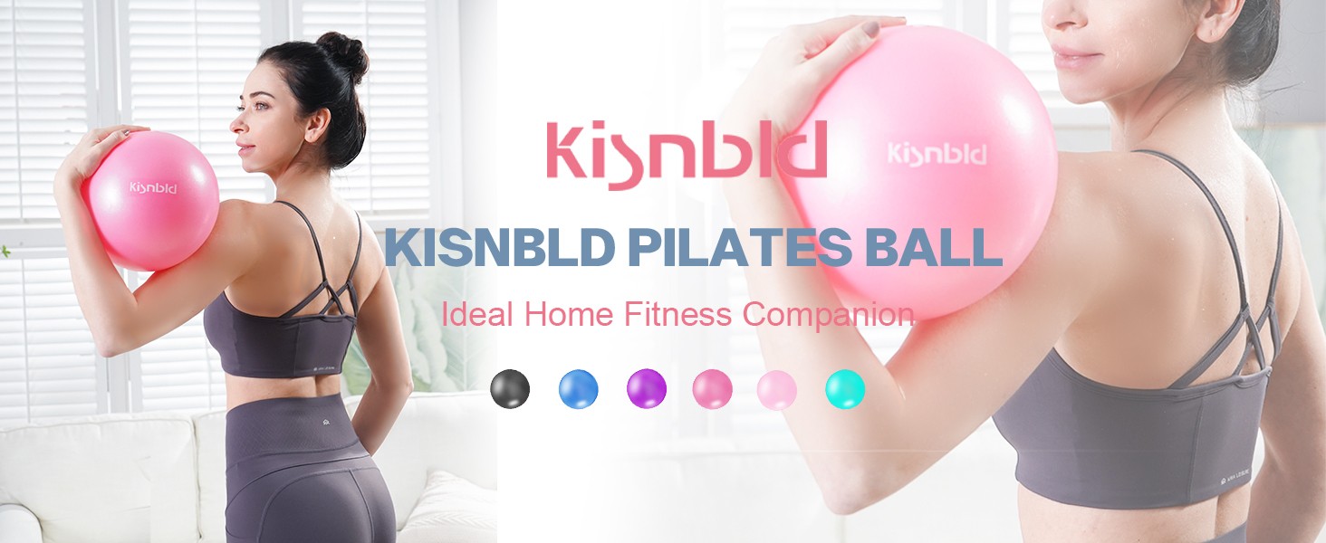 Small Exercise Ball, 9 Inch Mini Pilates Ball, Anti Burst and Slip Resistant