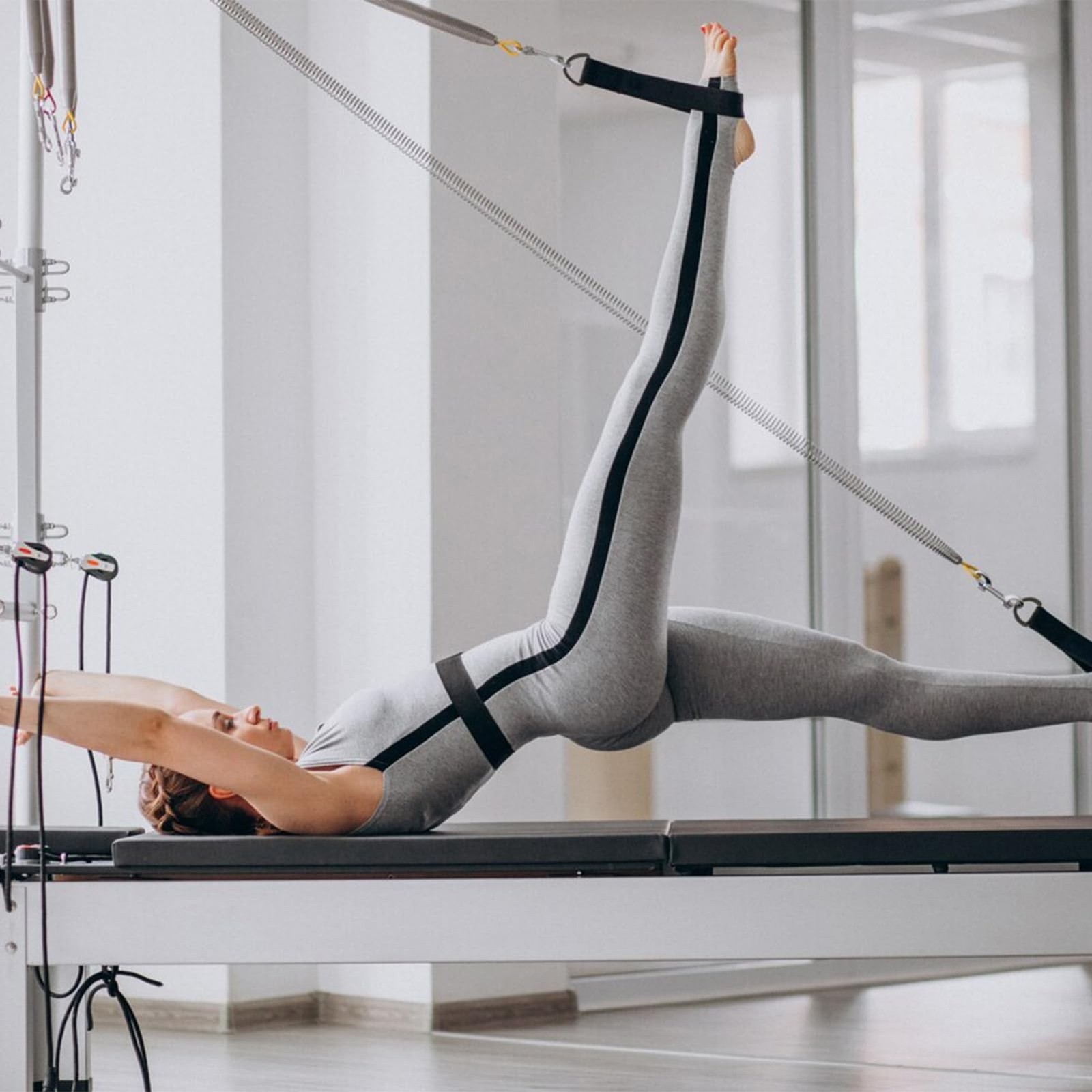 2PCS Pilates Double Loop Straps for Reformer Feet – Fitness and Yoga Equipmen…
