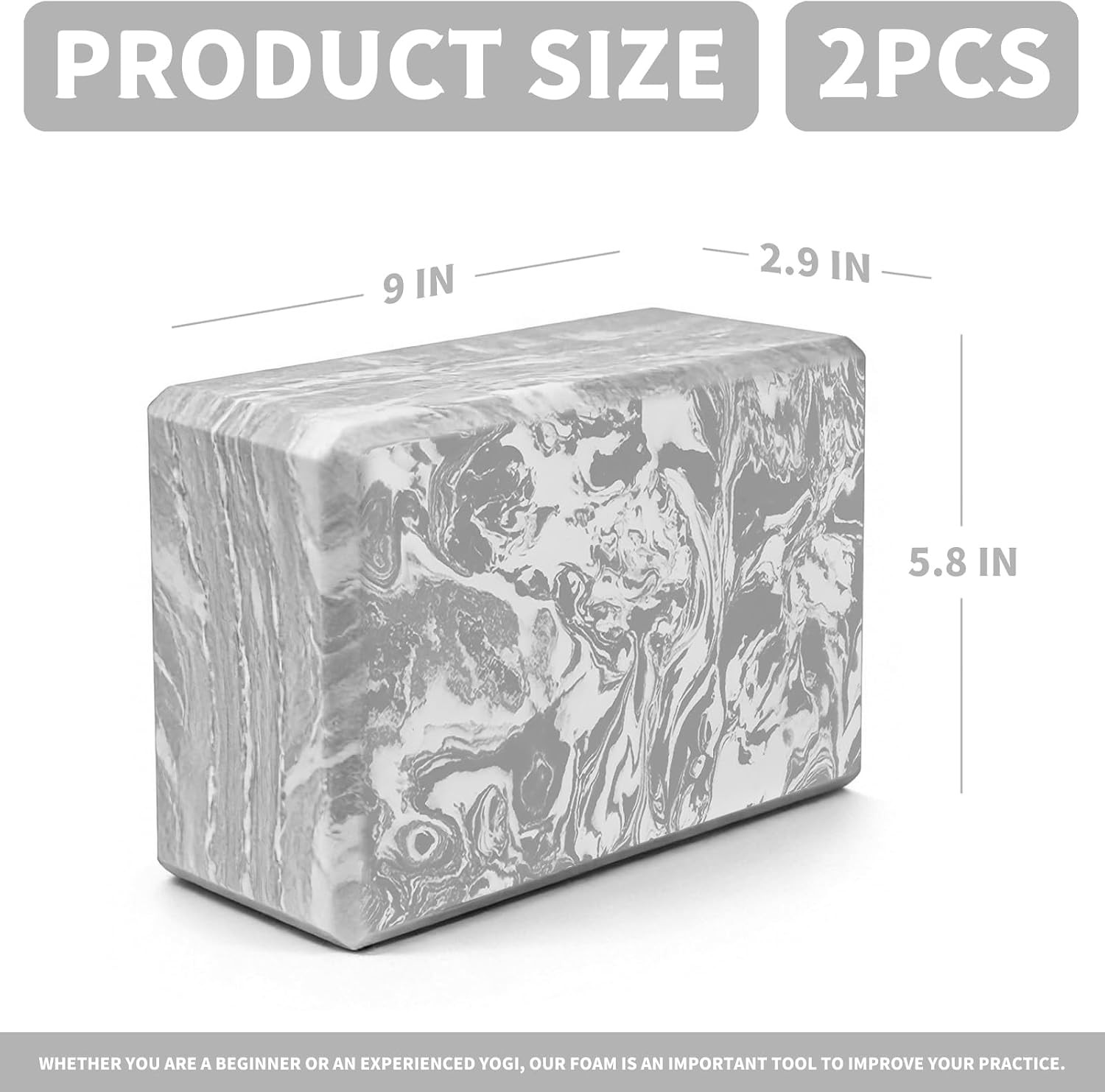 2-Pack Yoga Blocks, High-Density 9&Prime;X6&Prime;X3&Prime; Yoga Brick Foam Blocks Non-Slip EVA