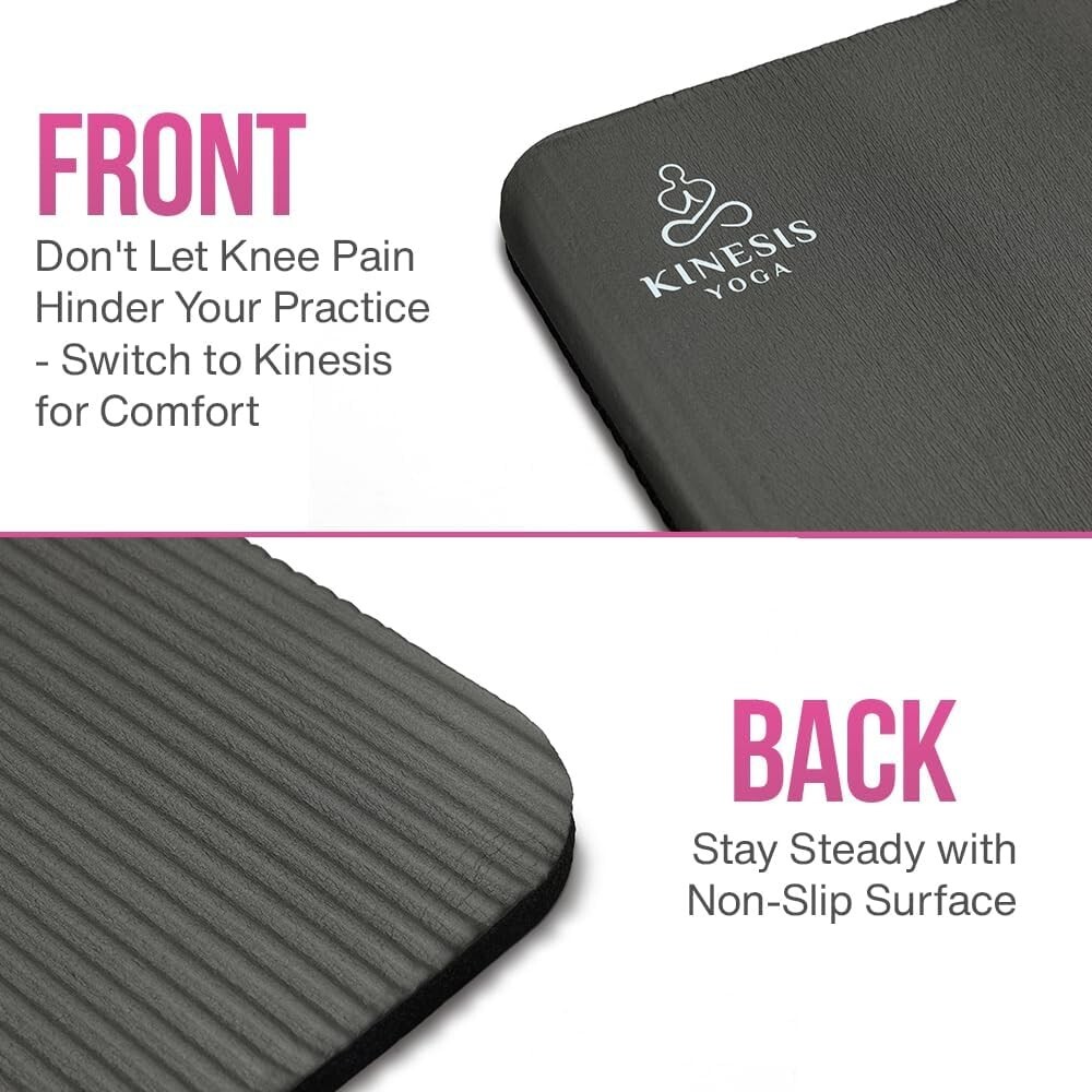 Eco-Friendly Exercise Knee Pad – 15mm Thickness – Non-Slip & Odor-less – Black