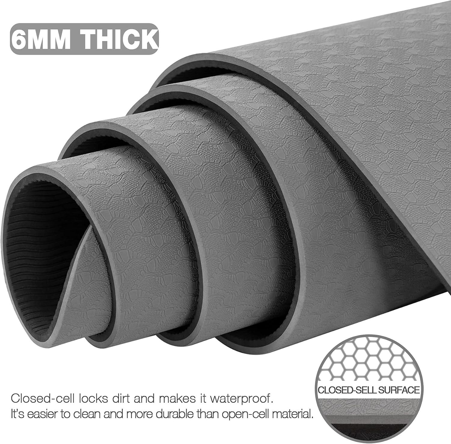 Esterilla de yoga grande para hombre y mujer, antideslizante y ecológica NEW US