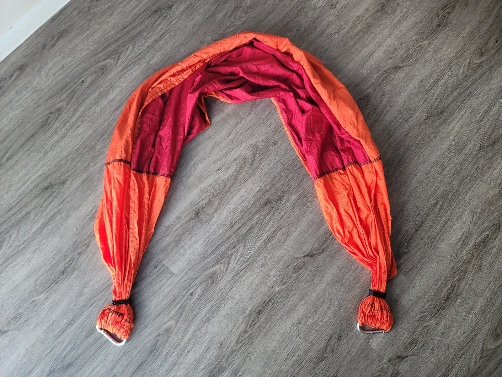 Yoga Body Naturals 100% Nylon Hammock With Clips Orange Red No Other Accessories