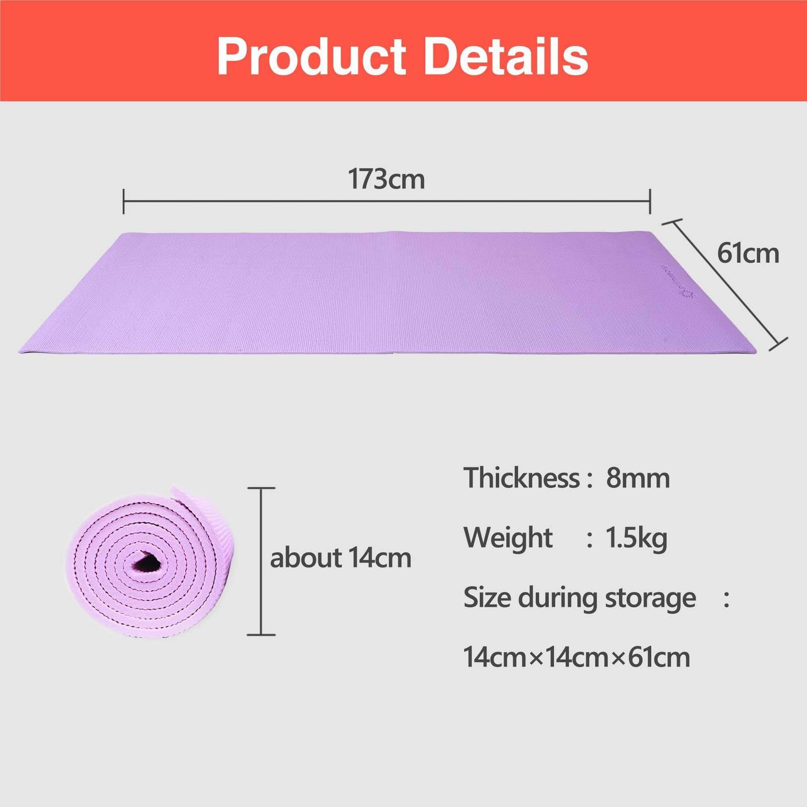 Dark Green‌ Non Yoga Mat with Poses – 68&Prime;Lx24&Prime;Wx1/3 Inch Non-Slip Workout Mat…