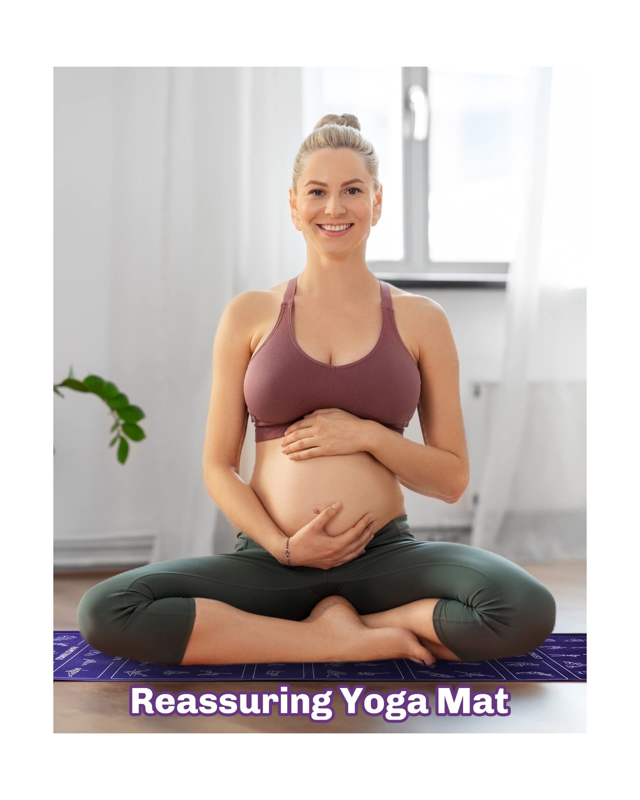 Instructional Travel Yoga Mat with 75 Poses & Exercises – Christmas… Fast Ship