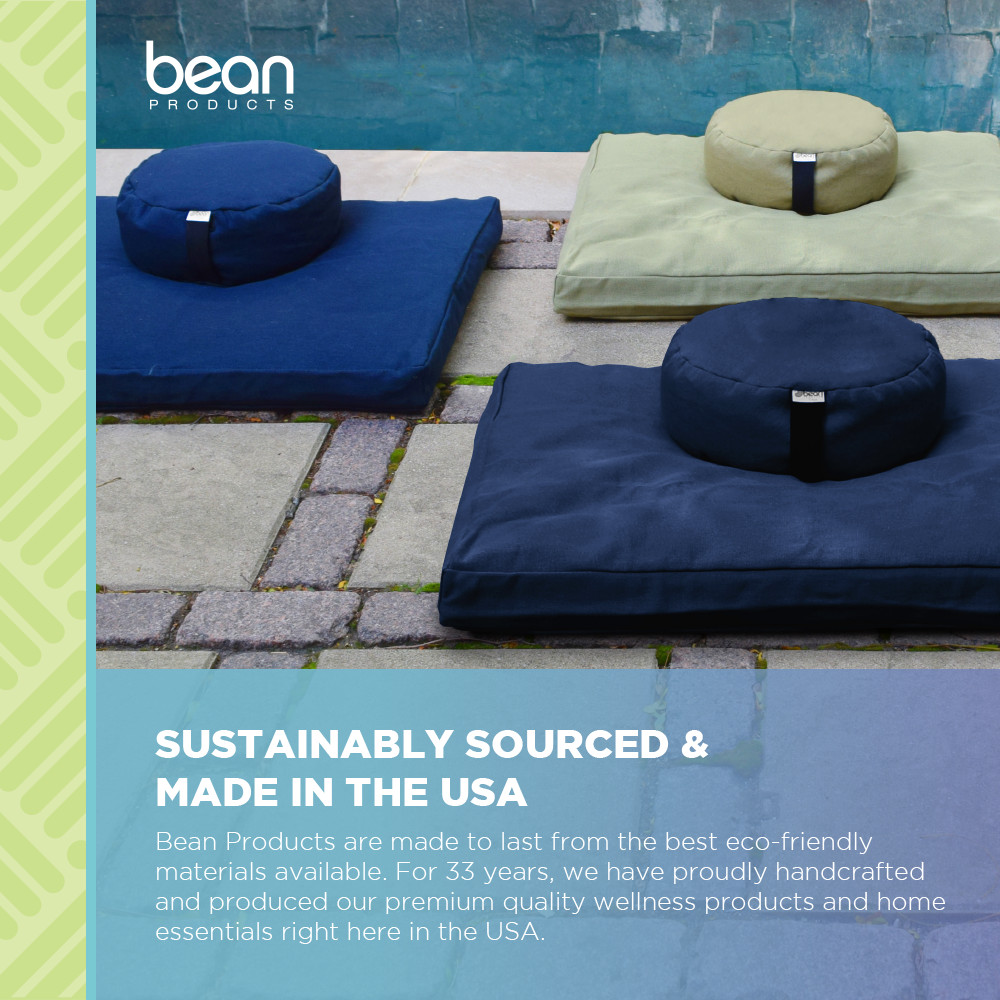 Hemp Meditation Cushion Mat Set – Buckwheat Fill Yoga Pillow for Zen Knee Pad