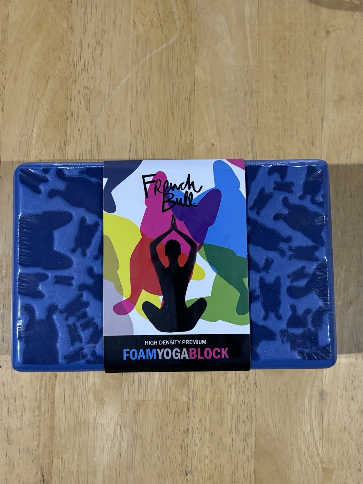 French Bulldog Foam Yoga Block Blue New Frenchie Dog Pattern