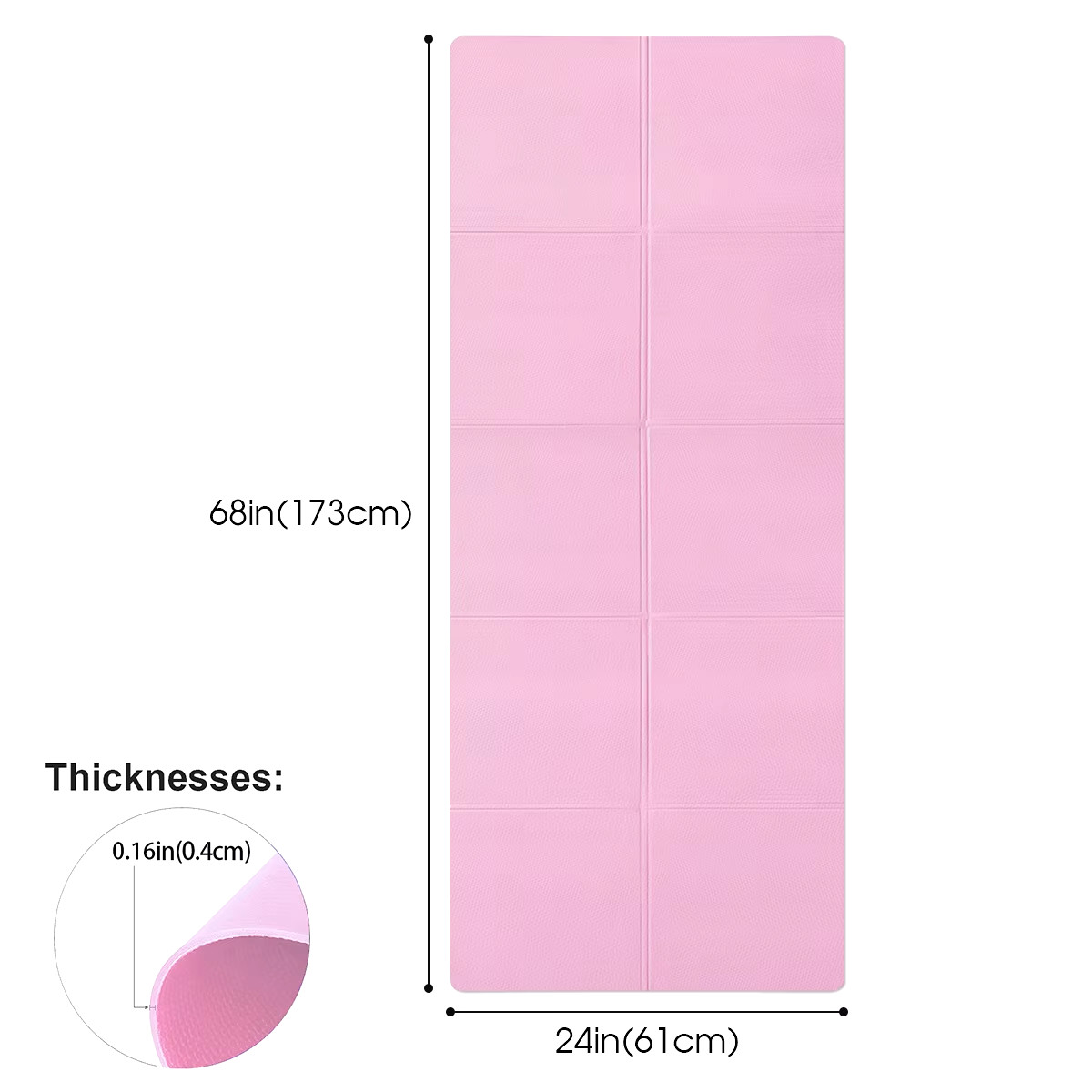 4MM Thick EVA Yoga Mats Anti-Slip Sport Fitness Mat Blanket for Exercise Yoga an