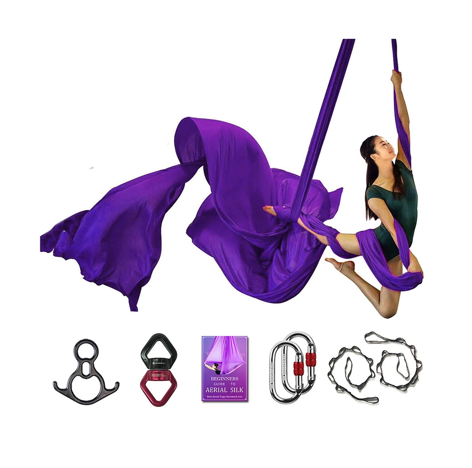 Aerial Silks Deluxe Equipment Set for Aerial Yoga,11 yards Aerial Yoga Hammoc…