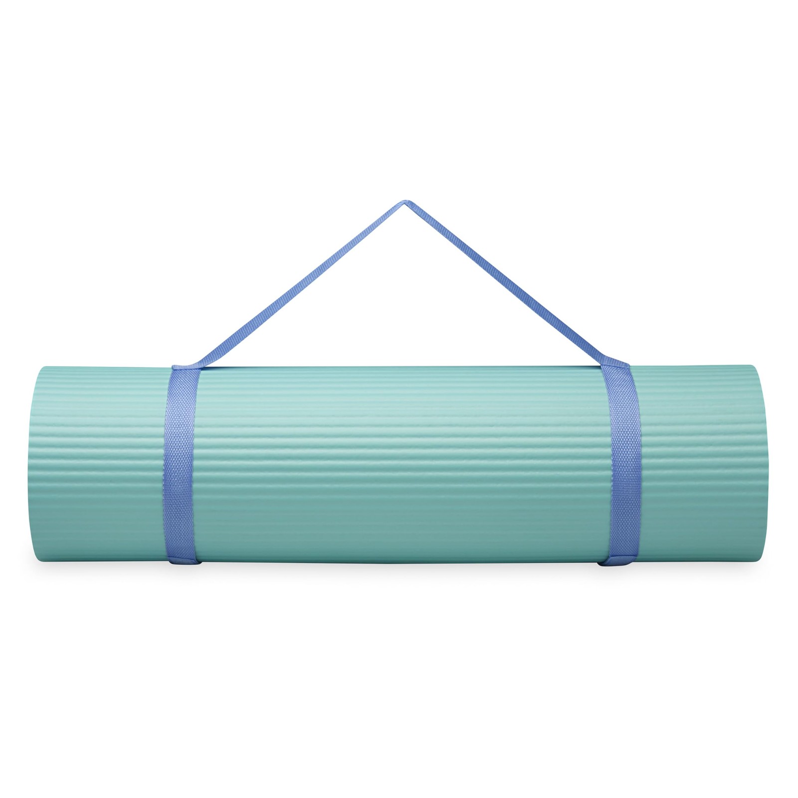 10mm Fitness Mat, 72&Prime; x 23.5&Prime; (Seafoam, Solid) with Easy Carry Strap, Extra-T…
