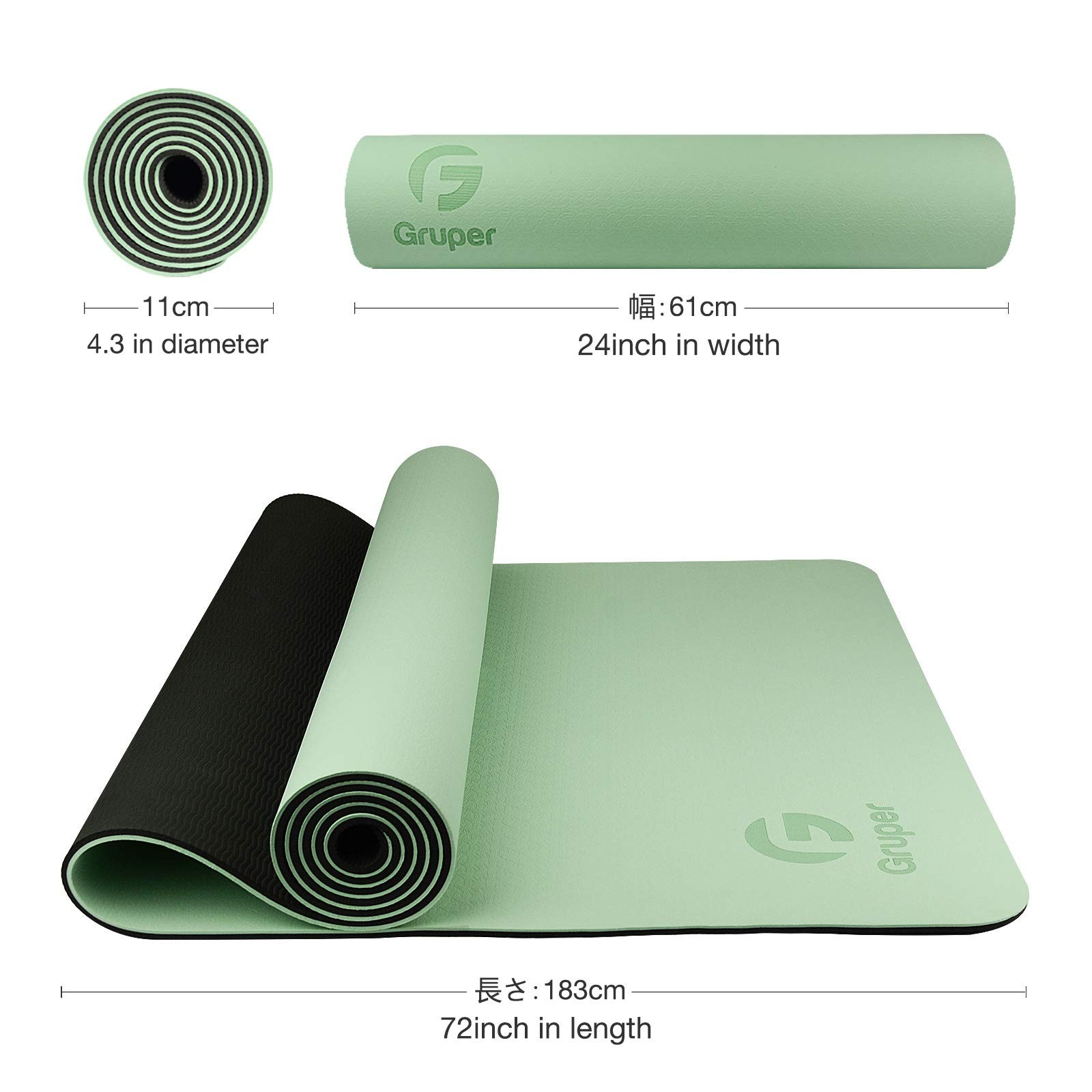 Yoga Mat Non Slip, Eco Friendly Fitness Exercise Mat with Carrying Strap,Pro …