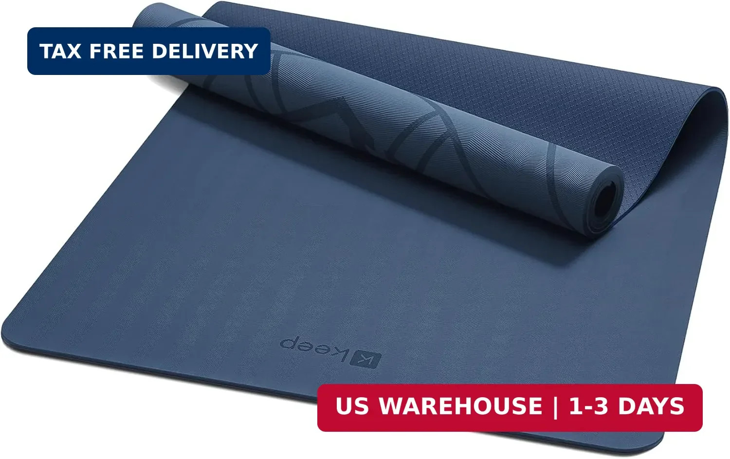 KEEP Extra Wide & Long Yoga Mat for Men, 79&Prime;x39&Prime;x7mm Thick, Non-Slip TPE Exercis