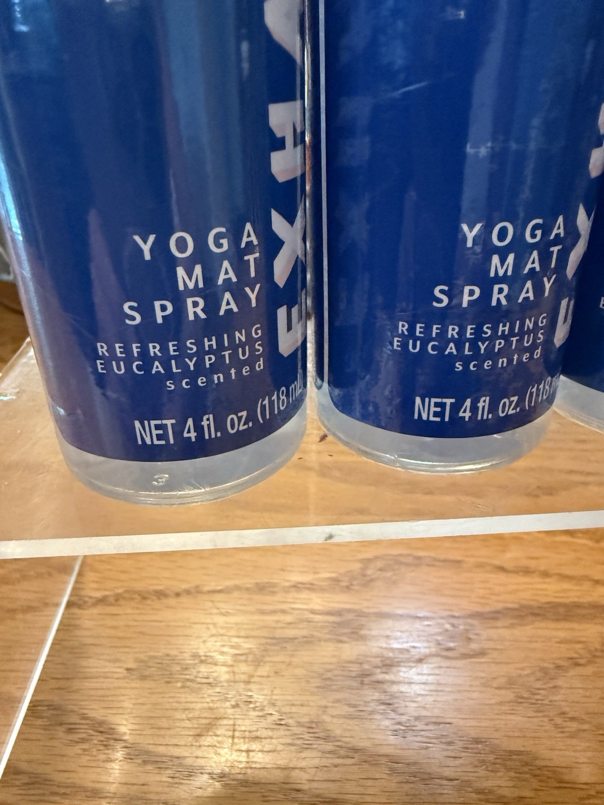 4 Yoga Mat Cleaner Spray. Eucalyptus Scent.