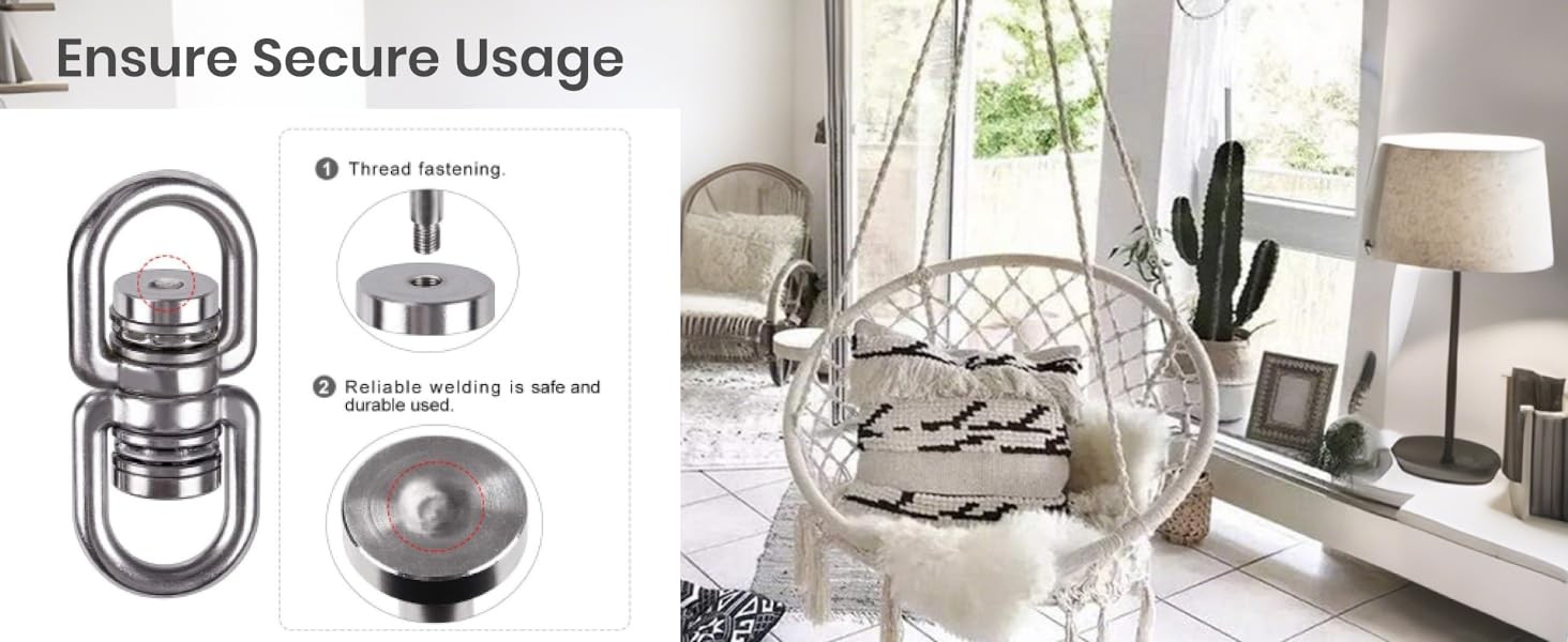 Bearing Swing Swivel, 360° Rotational Device Hanging Accessory for Web Tree