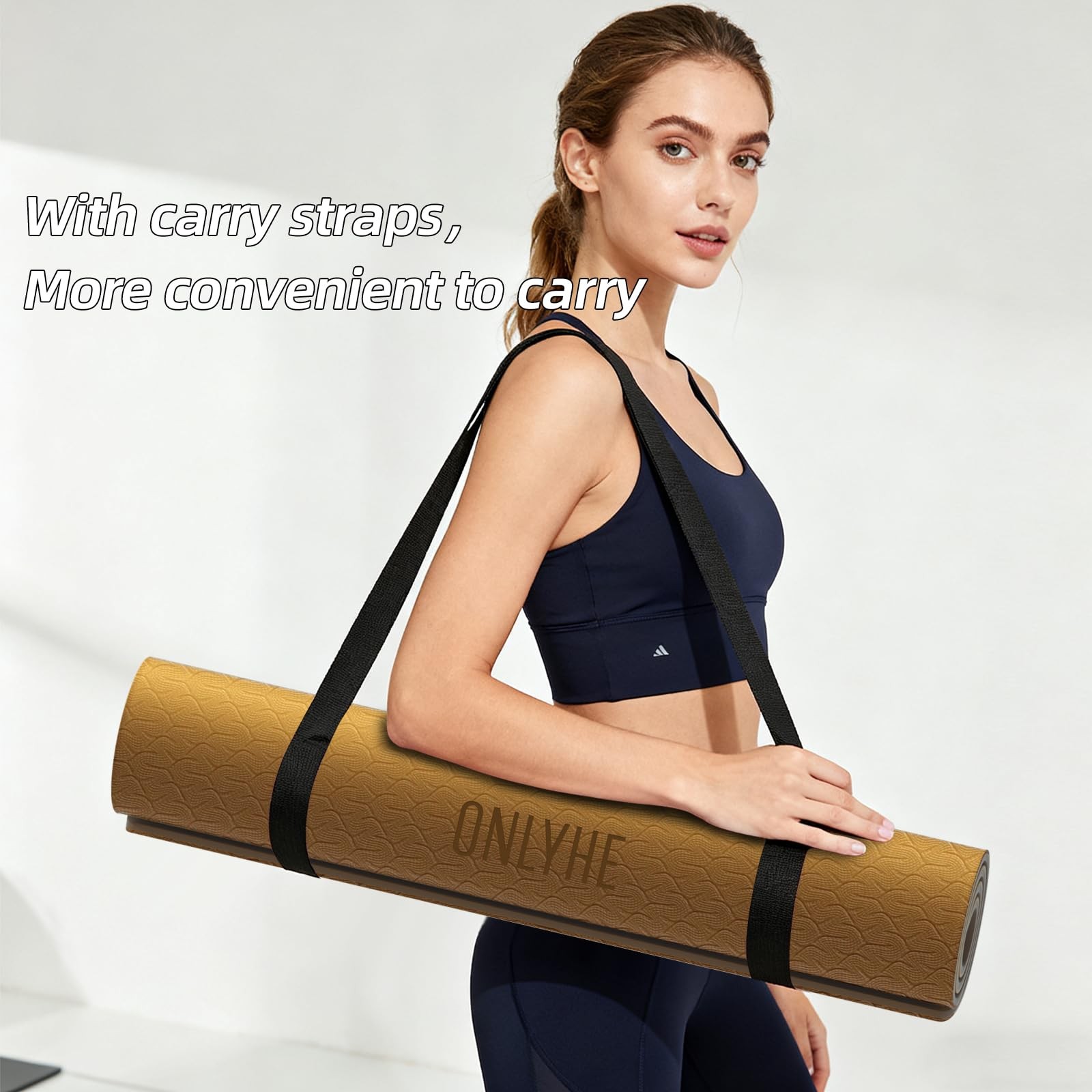 Wide Yoga Mat Thick(10mm) Exercise Mat Non Slip Anti-tear,72&Prime;x35&Prime; Extra Large…