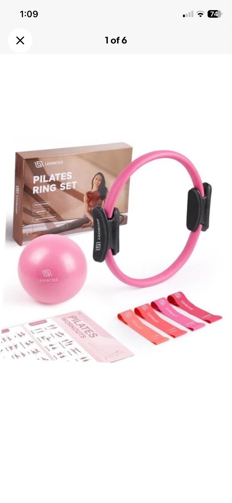 Pilates Ring Set – 14&Prime; Anti-Deformation Magic Circle with Padded Handles, Pink