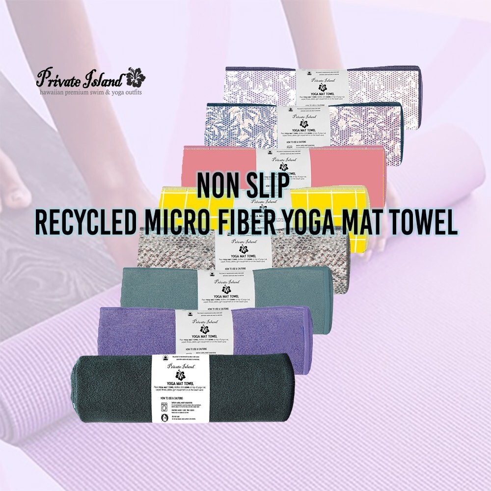Yoga Beach Mat Towel Recycled Microfiber Quick Dry Gym Picnic Sand Blanket 24×68