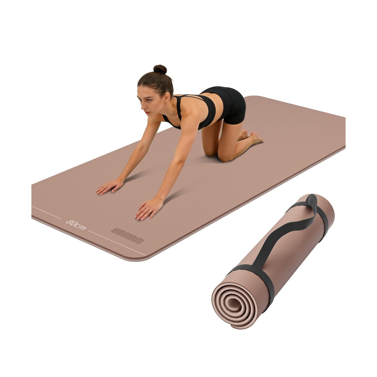 Wide Yoga Mat-80cm Non Slip Extra Thick 1/3 » Fitness Exercise Mat … Fast Ship