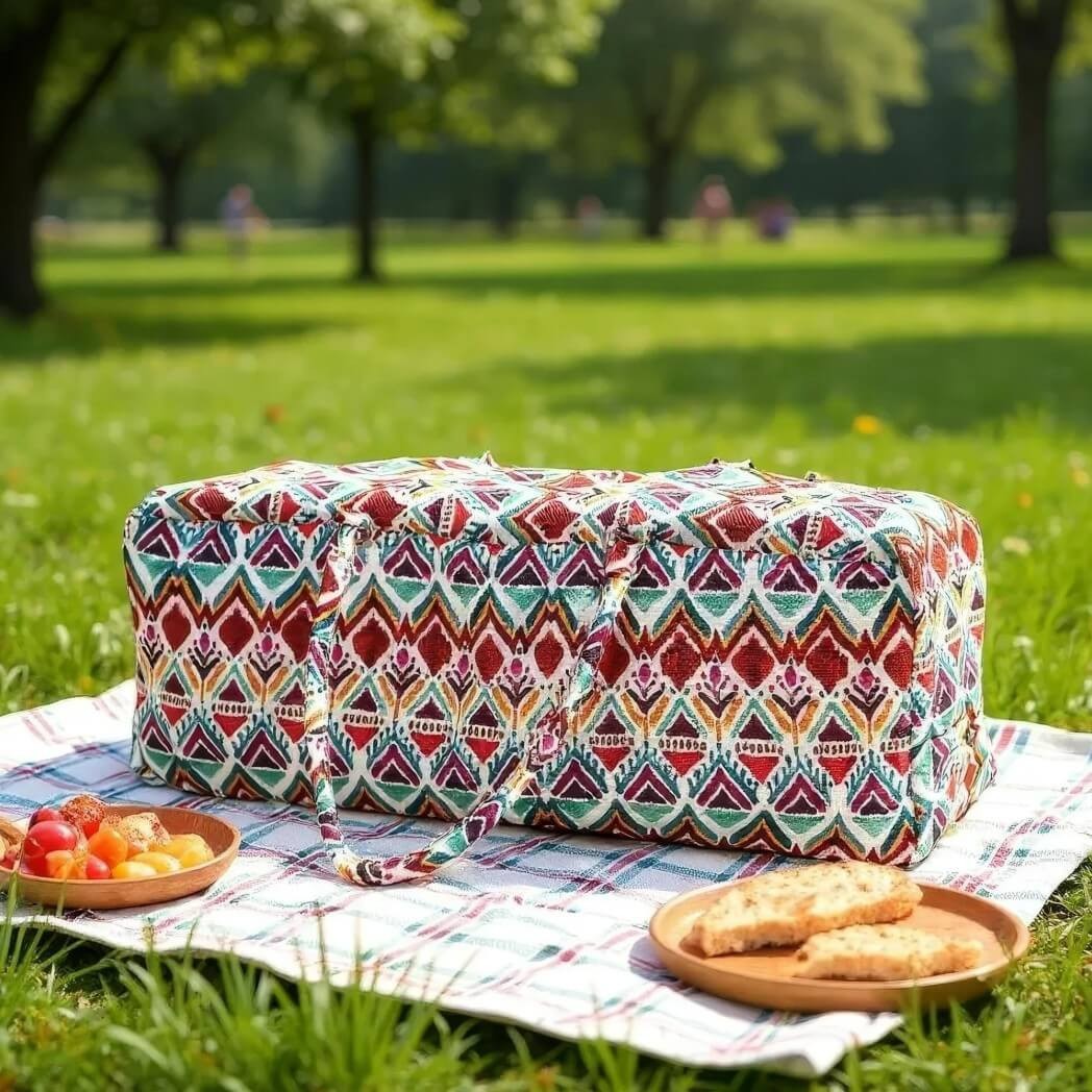 Patterned Yoga Bag with Storage Compartment, 27 x 8 in, Multi-colored