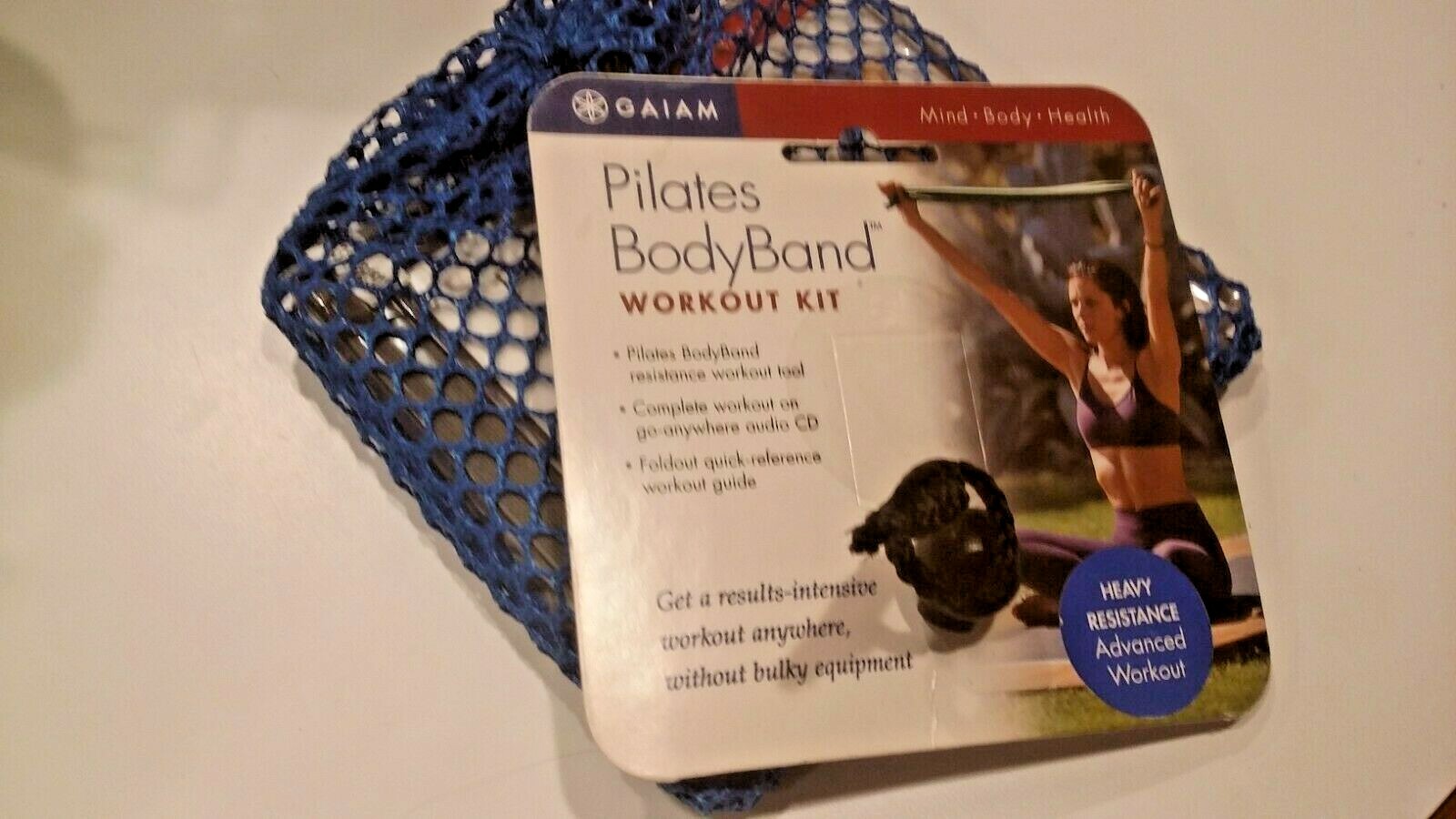 GAIAM Pilates Bodyband Workout Kit Heavy Resistance Advanced Workout DVD + Band