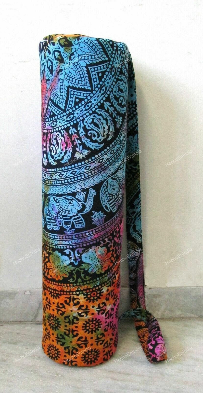 Woman Yoga Bag Mandala Tie Dye Gym Mat Carrier Bags With Shoulder Strap