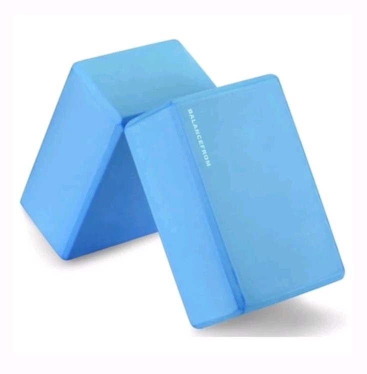 Set Of 2 High Density Yoga Blocks from Balance Form, 9 X6 X4 Each, Pair, BLUE