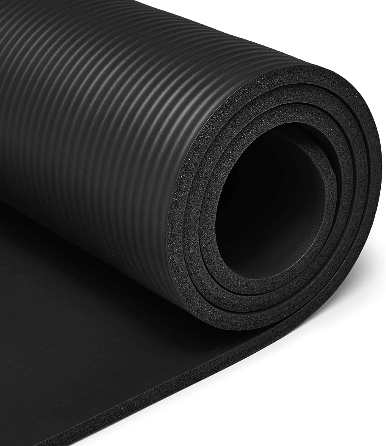 Amazon Basics 1/2-Inch Extra Thick Exercise Yoga Mat Black