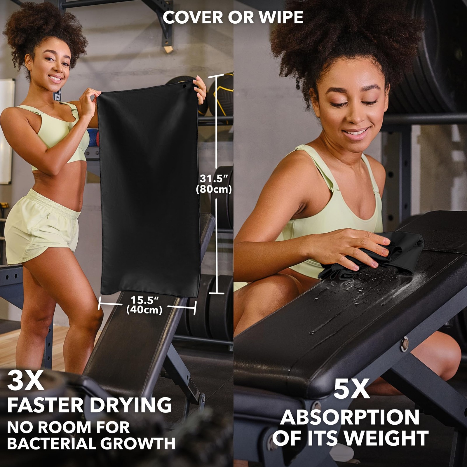 Trailoom Microfiber Workout Towels – Quick Dry Highly Absorbing Odor-Free For