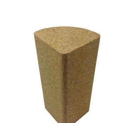 Cork Yoga Block Quarter Bar Round – 230 x 80 x 80mm for Asanas Pilates Gymnastics