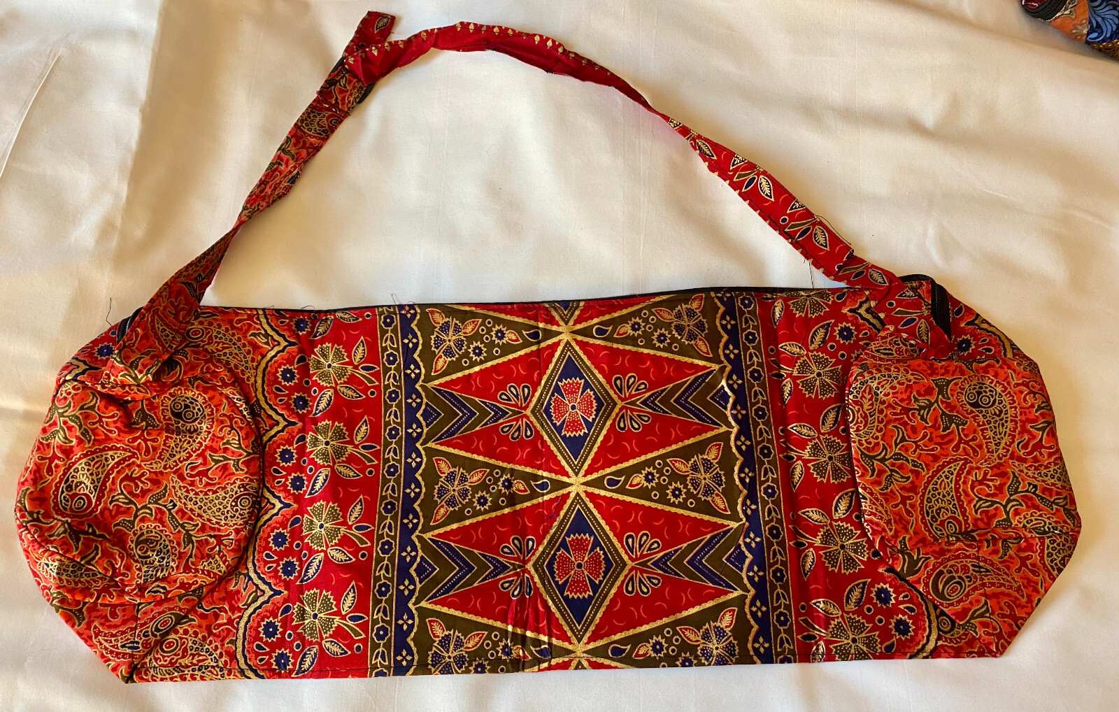 Red Yoga Mat Carrier Beach Bag Gym Sport Bags Shoulder Strap Bali Indonesia New
