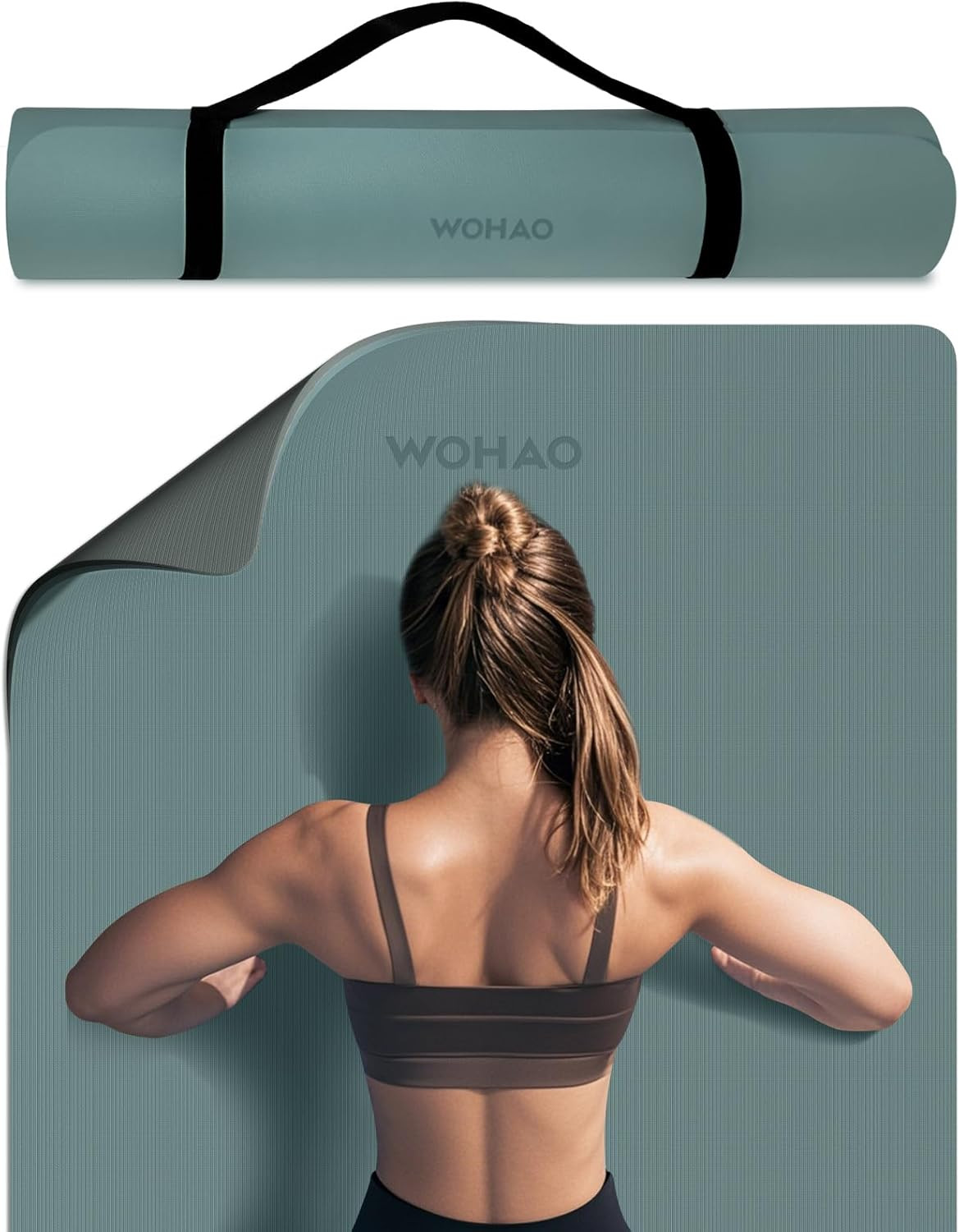 Extra Thick 8Mm Yoga Mat, 72&Prime;X28&Prime; Non Slip Exercise Mat, Reversible 2-Sided Dual