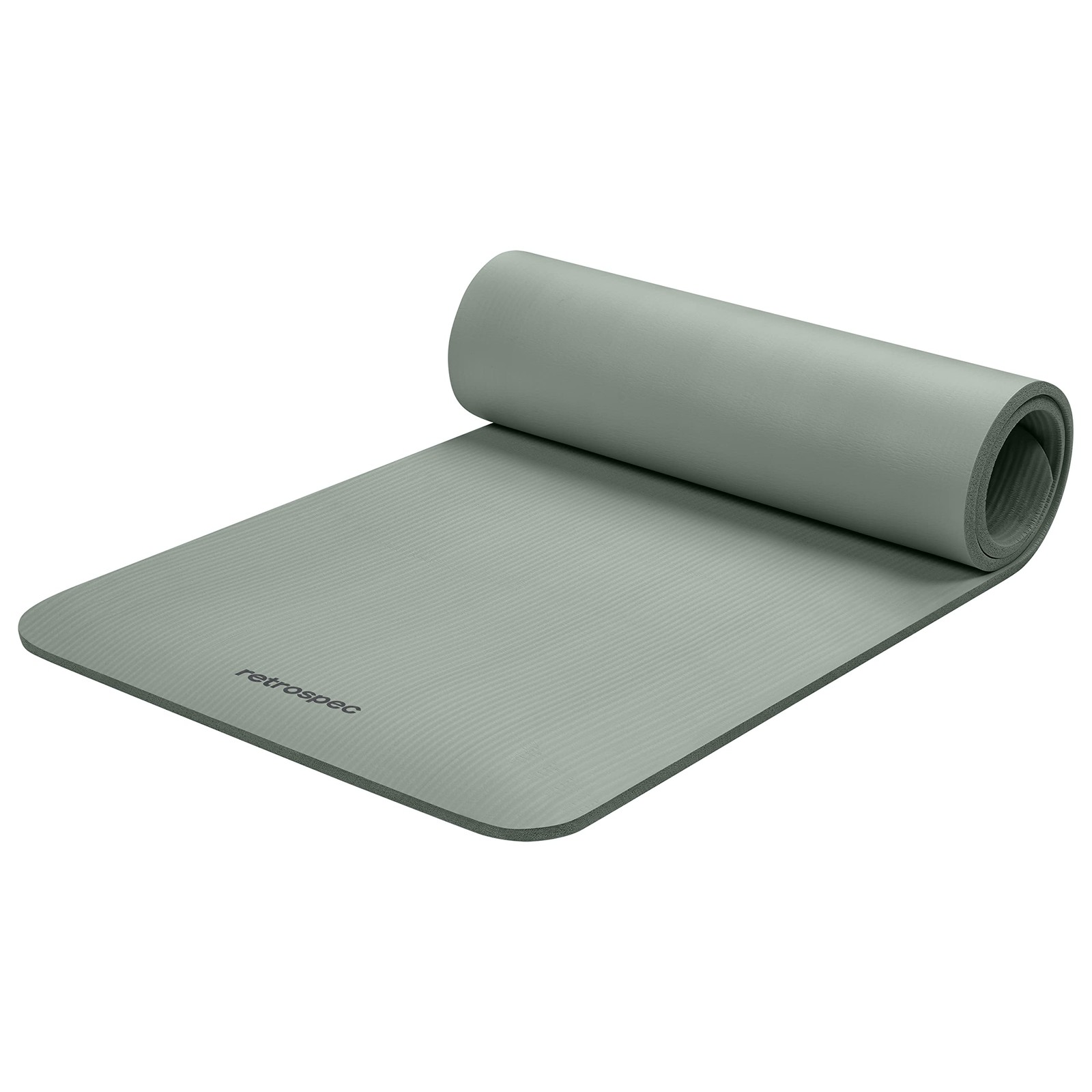 Retrospec Solana Yoga Mat 1/2&Prime; Thick w/Nylon Strap for Men & 1/2 inch, Sage