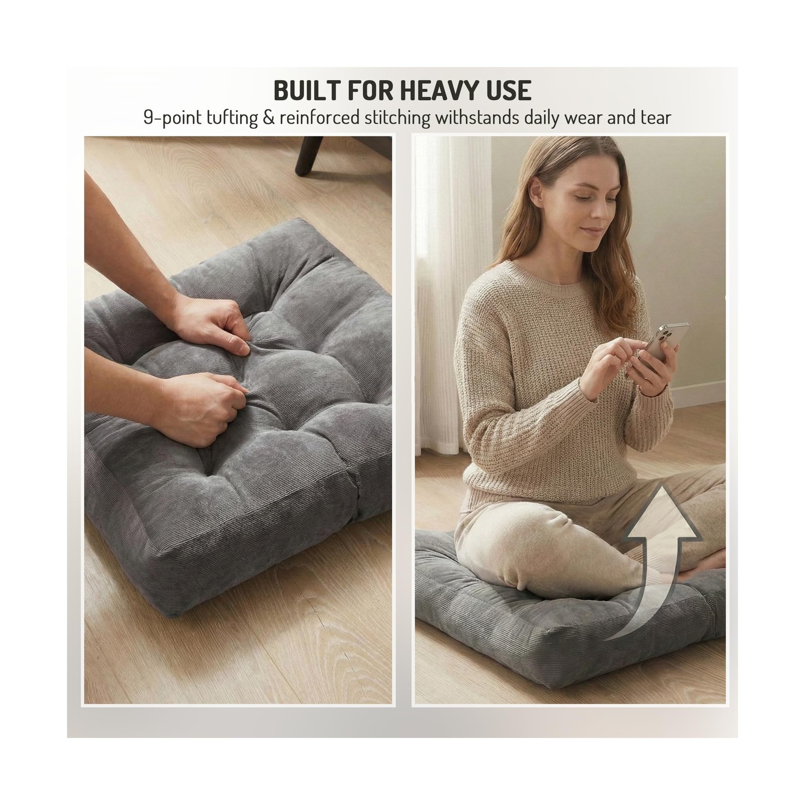 Degrees of Comfort Meditation Floor Pillow, Square Large Pillow… FAST USA SHIP