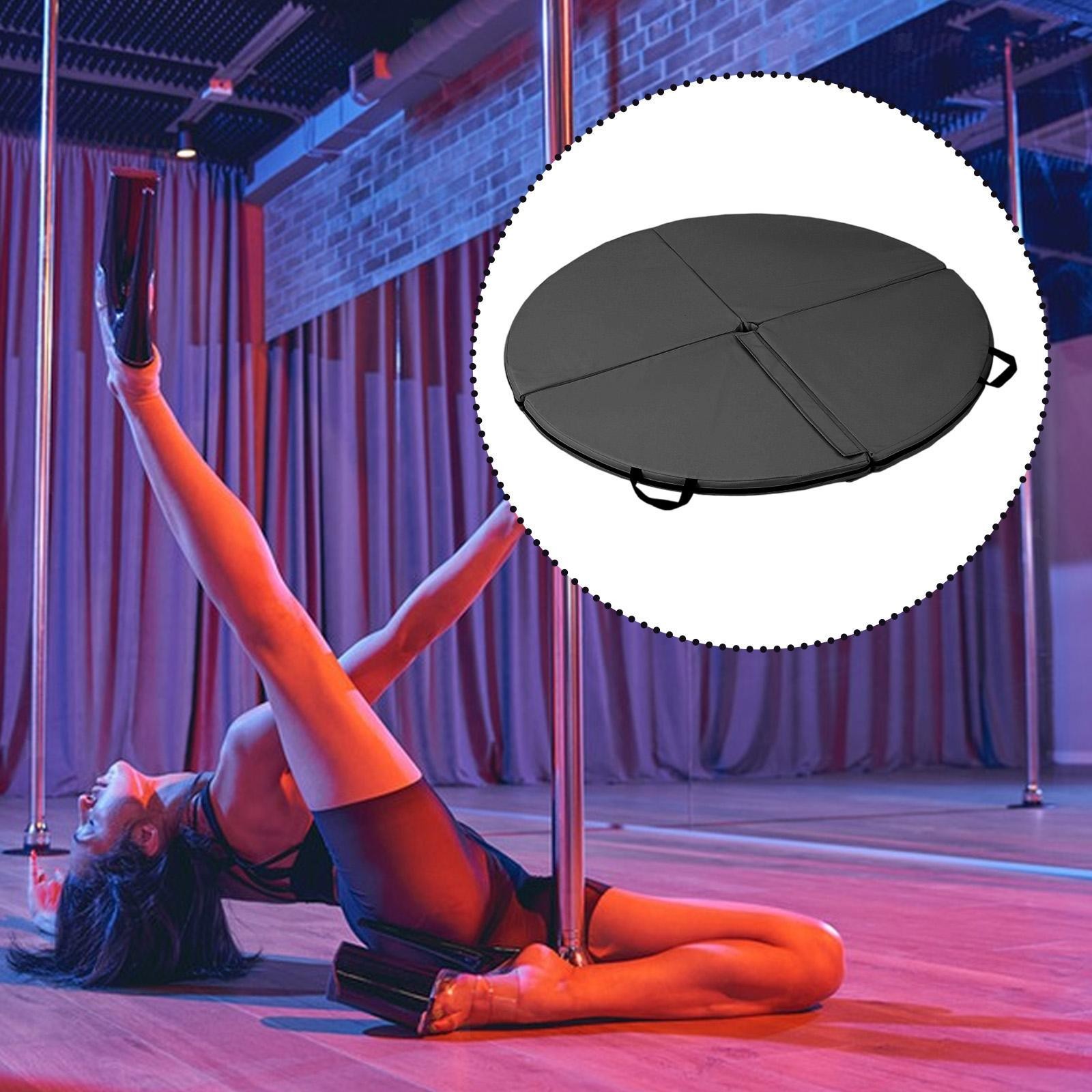 Folding Pole Dance Mat Black Dancing Floor Cushion Women with Epe Foam Padding