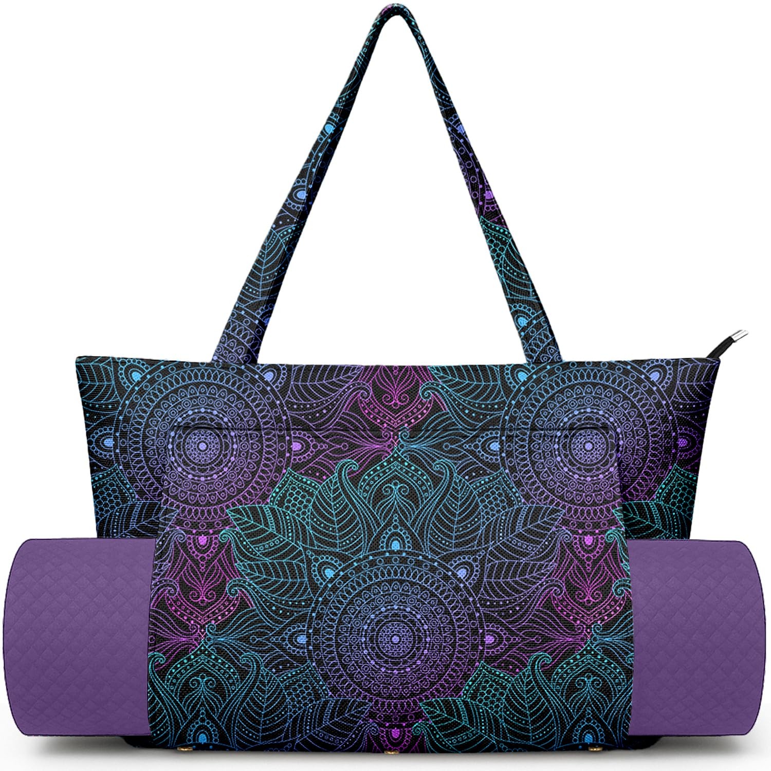 Adalore Yoga Bag for Women, Large Canvas Yoga Mat Tote Bag with Yoga Mat Carr…