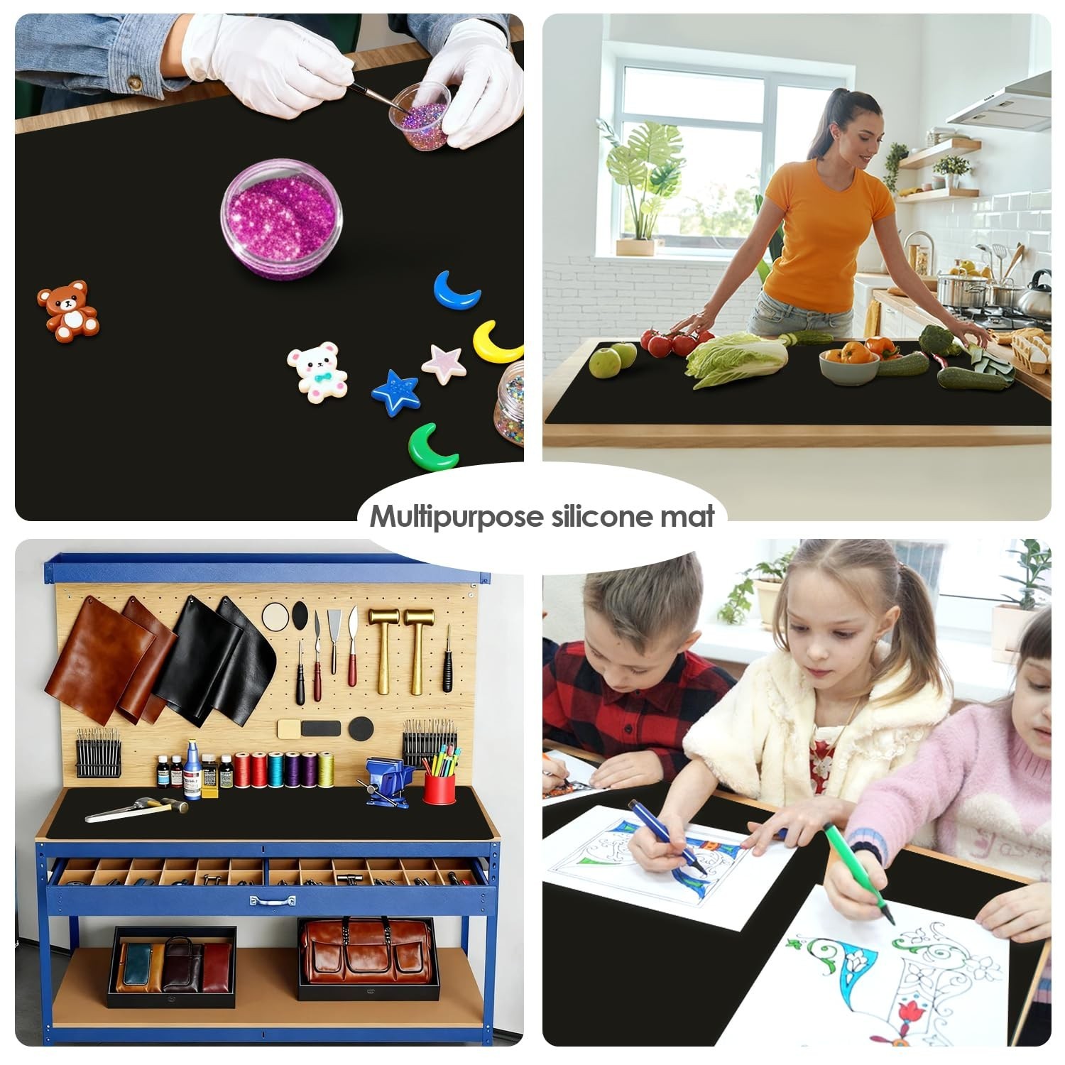 Extra Large Silicone Mat for Kitchen Counter 36&Prime; x 24&Prime; Silicone Table Mat for…