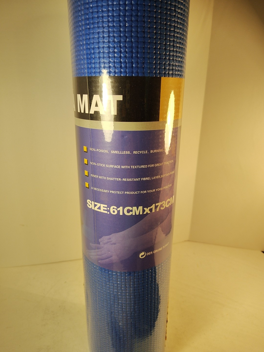 New 5-Piece Yoga Set: Blue Mat, 2 Blocks, Carry Case & Strap Fitness Kit