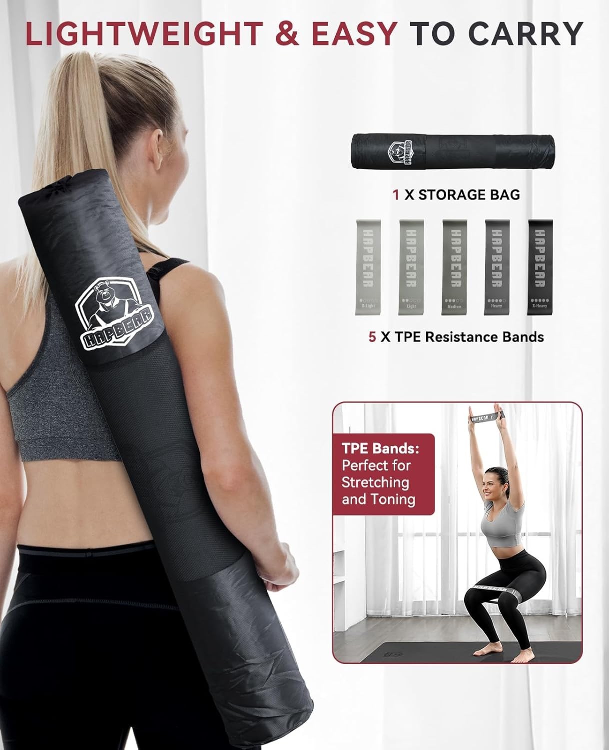 Durable Extra Wide 72&Prime;x36&Prime; Yoga Mat for Intense Workouts – Includes Carry Bag