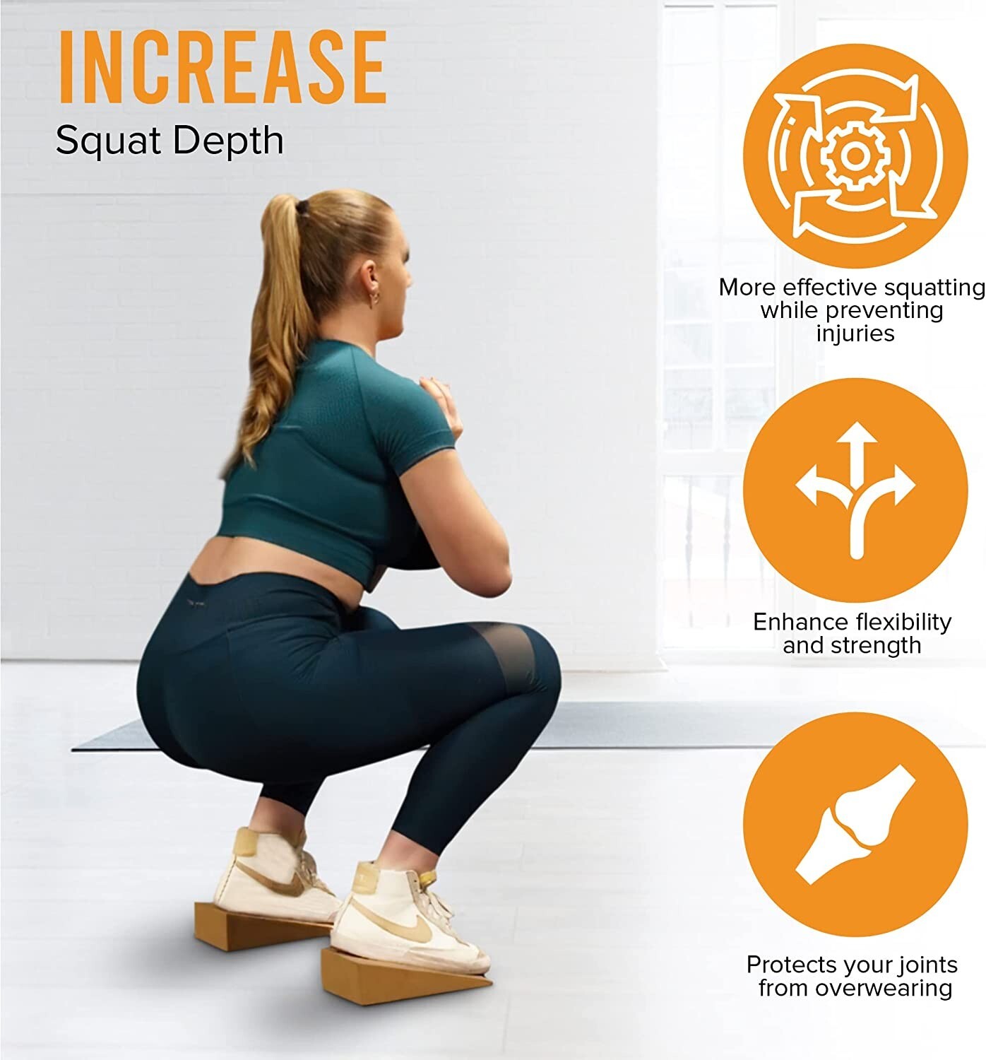 Sisyphos Cork Squat Wedge Block – 2 PCS With Massage Ball And Free E-Book + Work