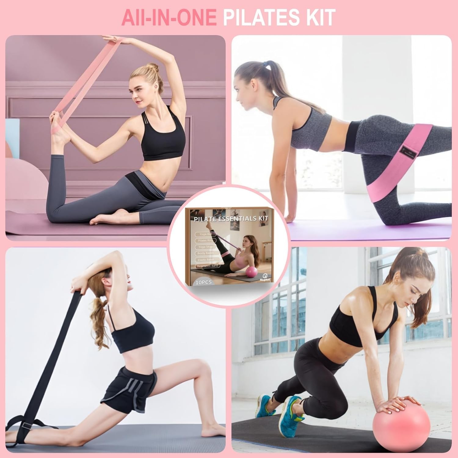 Eco-Friendly Pilates Equipment – Complete 9 Piece Set for Beginners to Pros