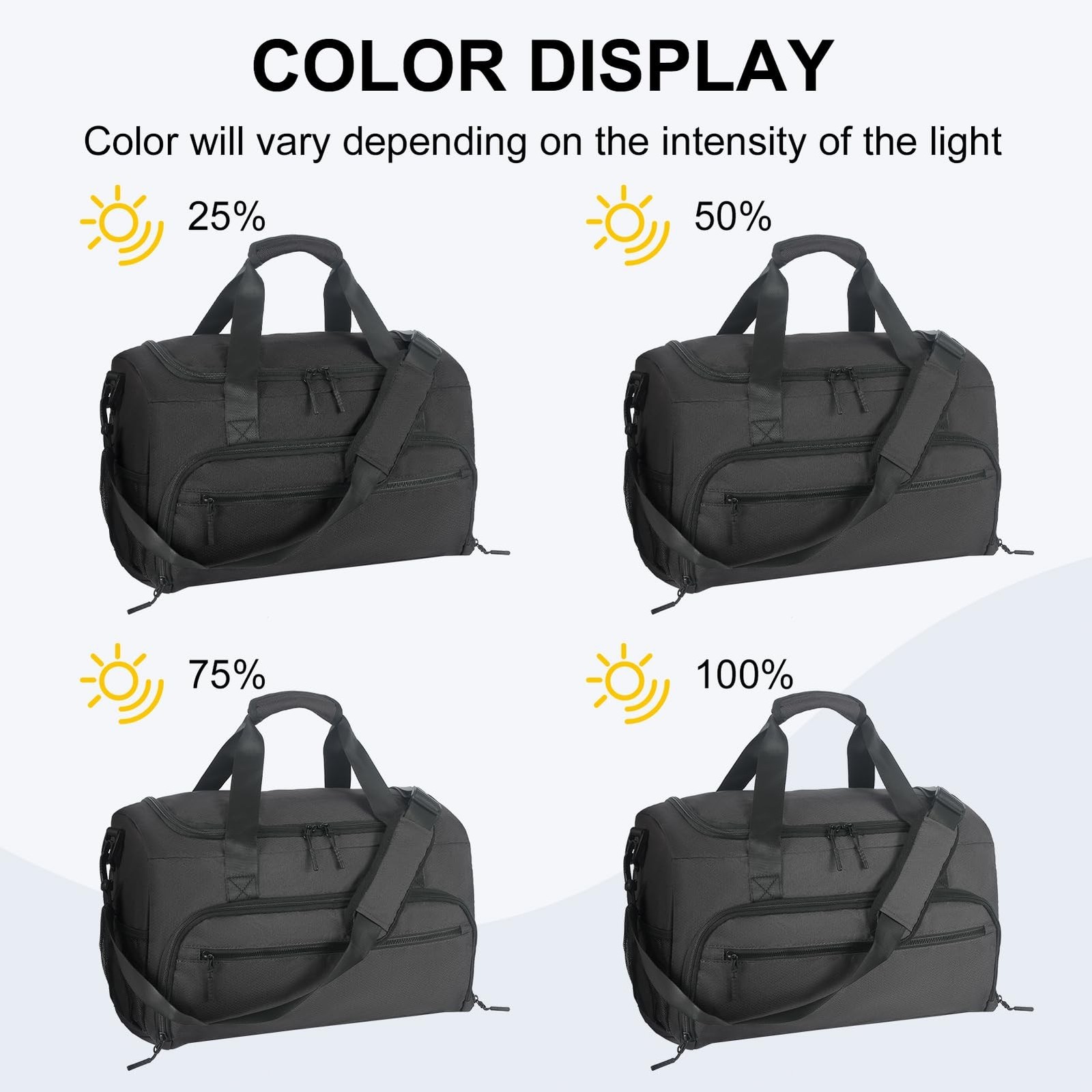 Gym Bag for Men Women, Sports Duffle Bag with Wet Pocket & Shoes Compartment,…